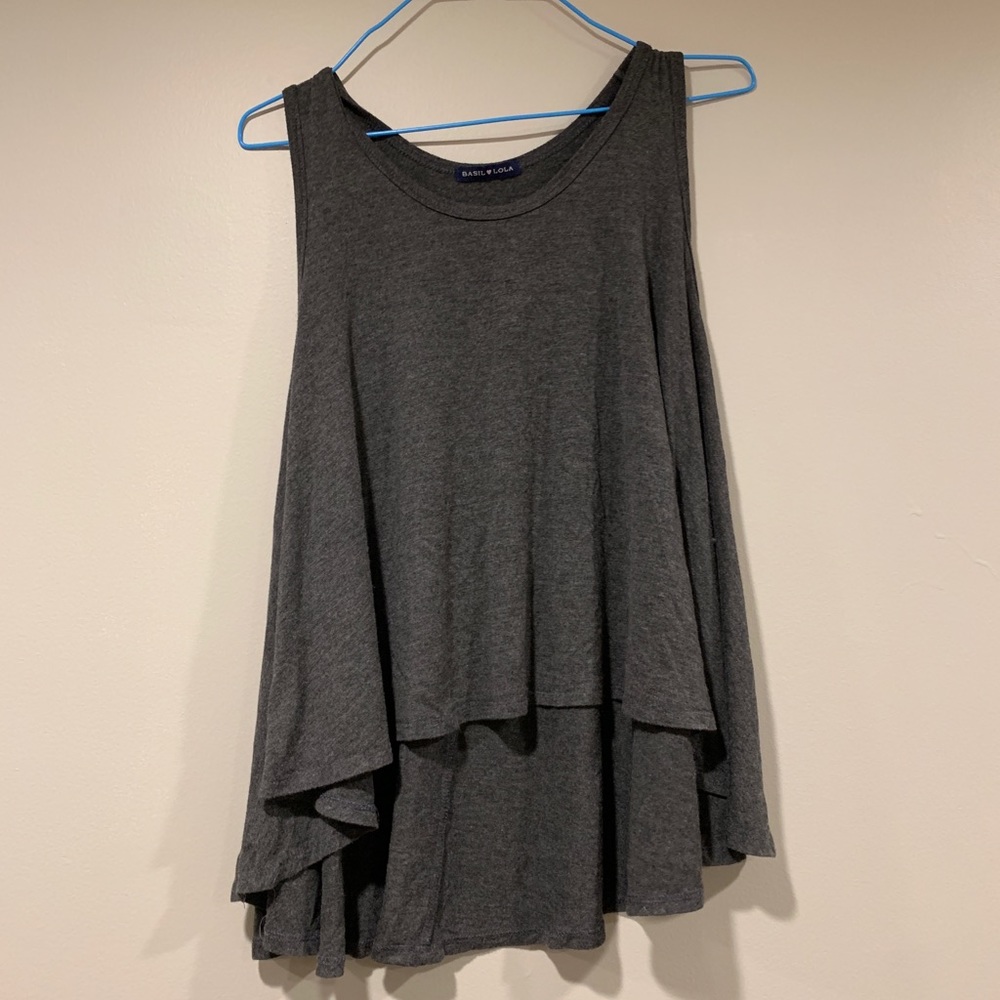 Grey Flowy tank